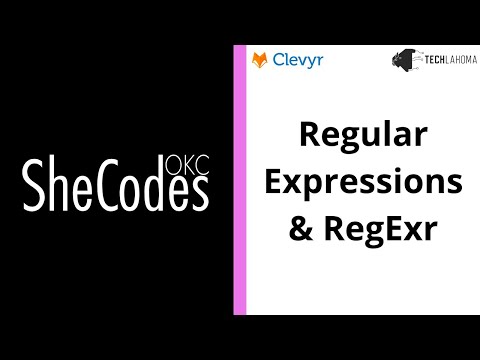 Watch Regular Expressions & RegExr w/ Karina Burns - SheCodesOKC on YouTube