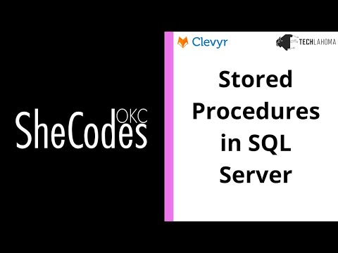 Watch Stored Procedures in SQL Server w/ Kimberly Collins - SheCodesOKC on YouTube